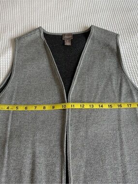 Chico's Heather Gray Open-Front Knit Vest